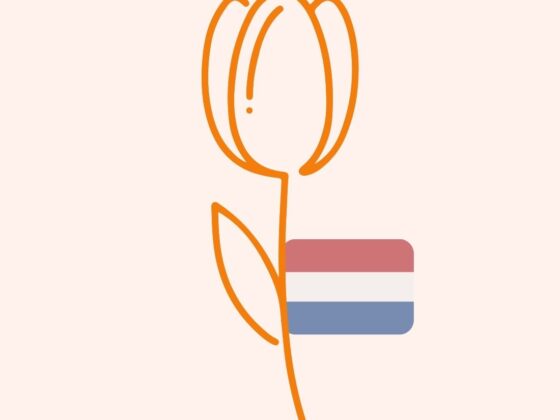 kafle z Delft - Tulipan jako symbol Niderlandów