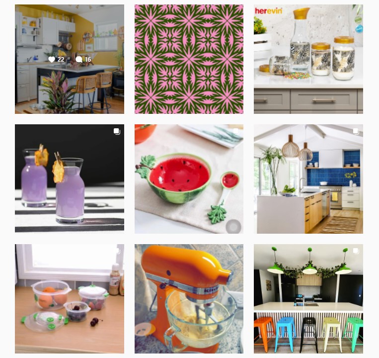 Inspiracje z Instagrama pomagające zdecydować jakie kolory wybrać do kuchni