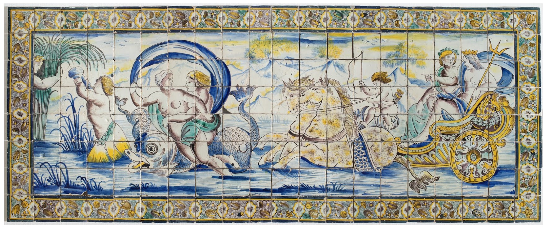 Muzeum Azulejos w Lizbonie - panel pt. Orszak Neptuna i Amfitryty