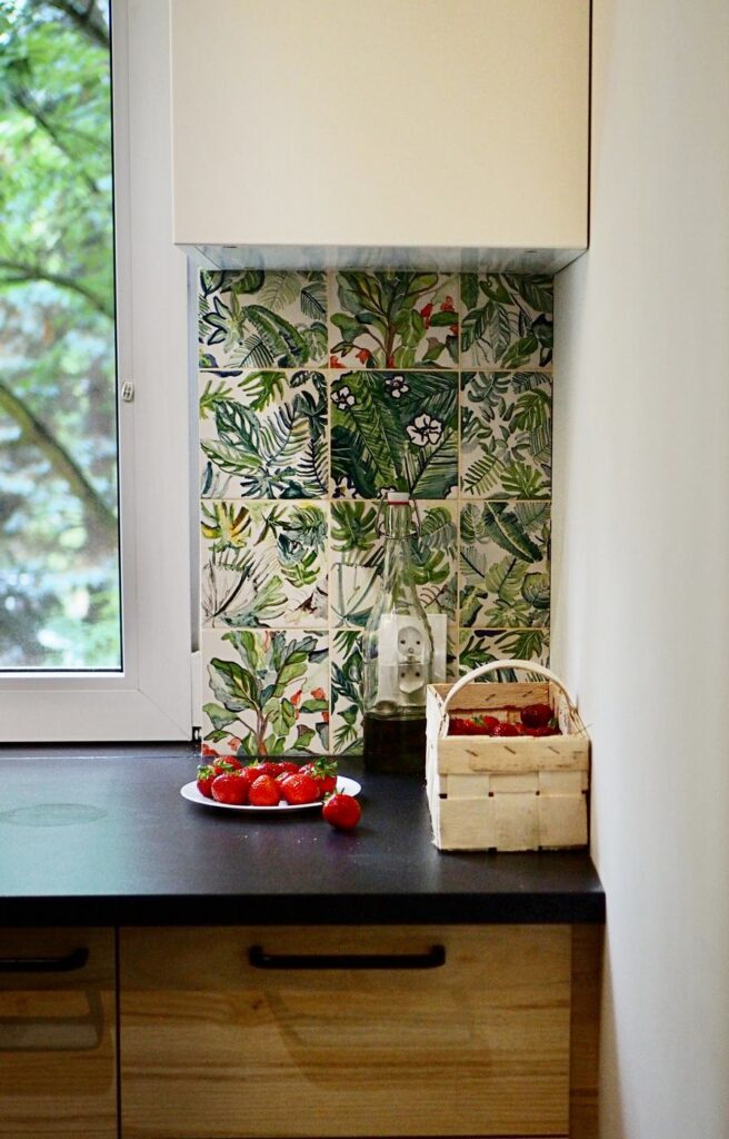 Płytki w stylu jungle w kuchni