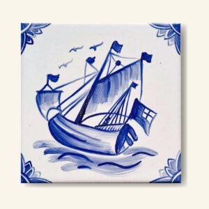 Statek - ilustracja z kolekcji holenderskiej