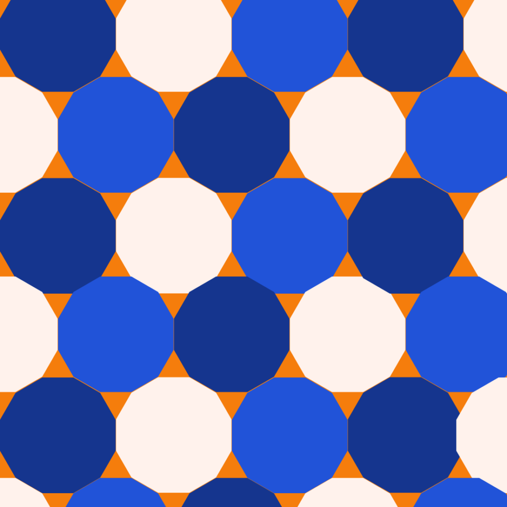 Układ kafelków z figur geometrycznych