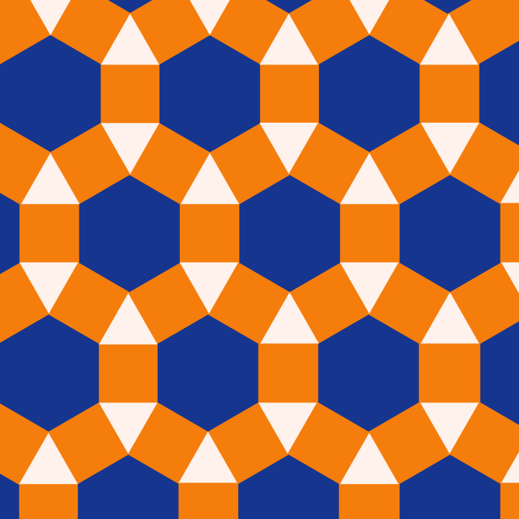 Układ kafelków z figur geometrycznych - 3 typy