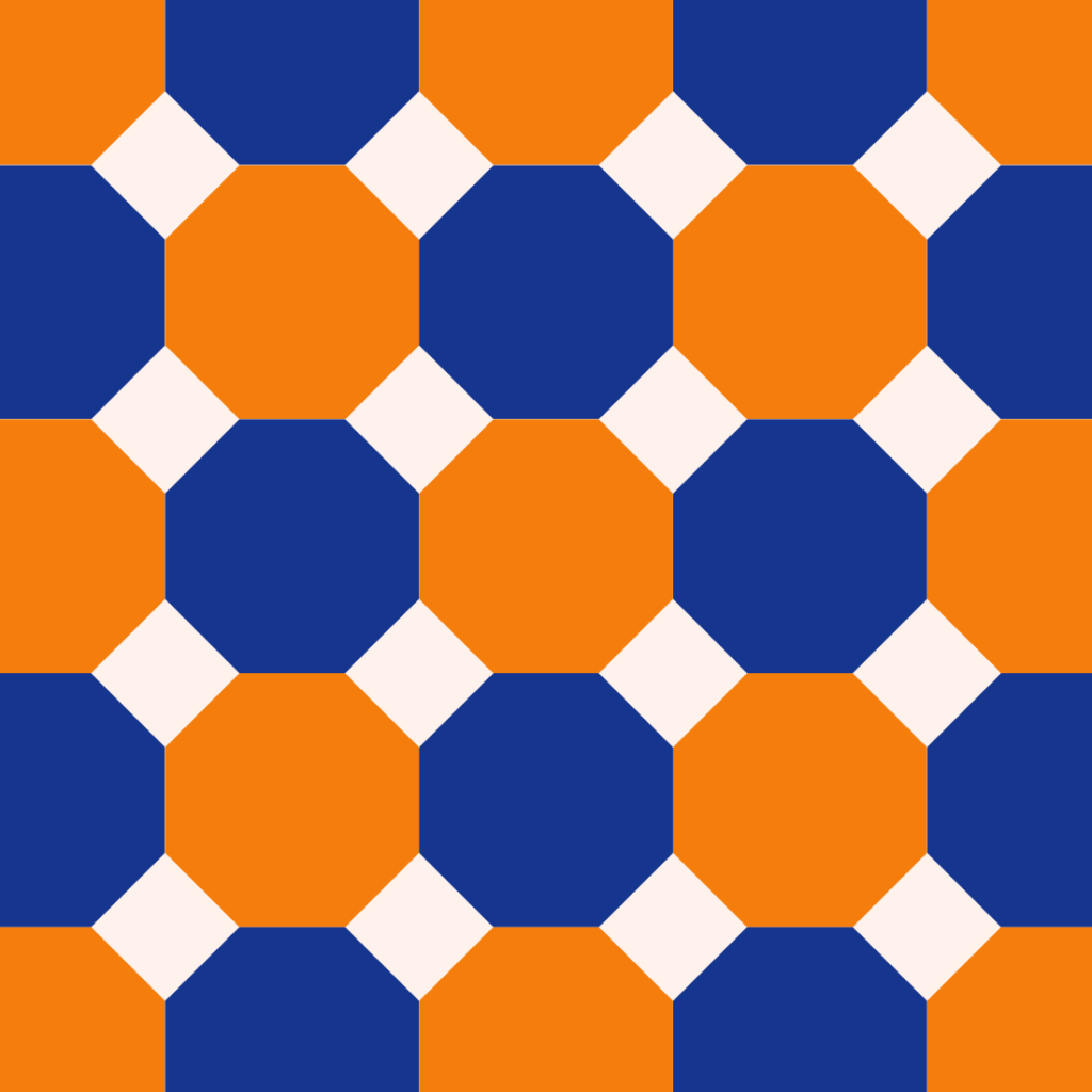 Układ kafelków z figur geometrycznych - dwa elementy