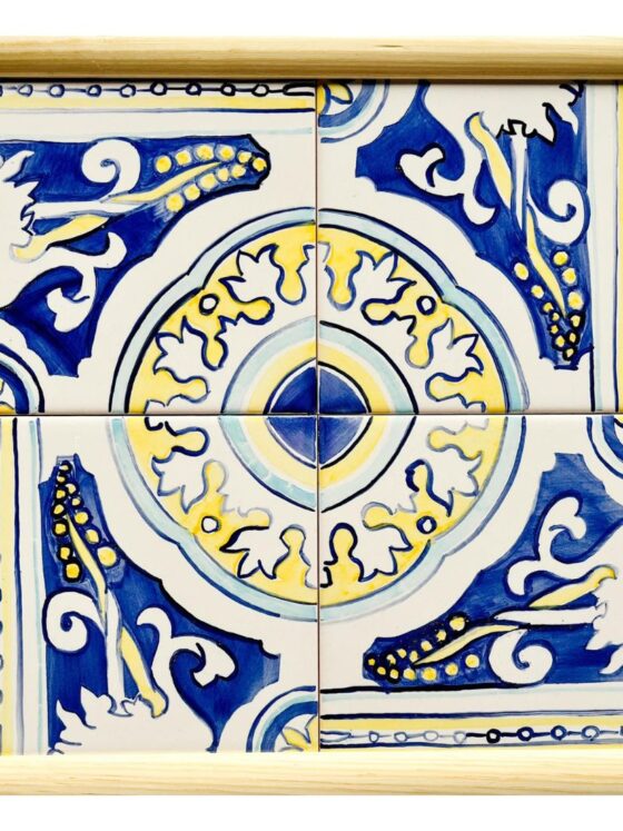 obraz z kafi ceramicznych, oprawiony w ramkę, wzór Gaivota
