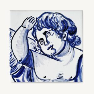 Pyzaty aniołek namalowany ręcznie pozdrawia cię serdecznie