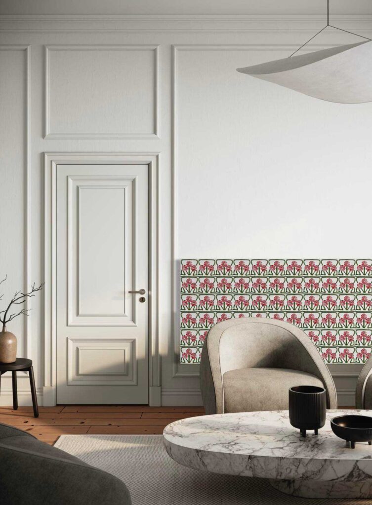 salon z odrobiną koloru