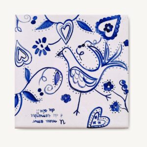 Kafelek z lenco dos namorados namalowany ręcznie