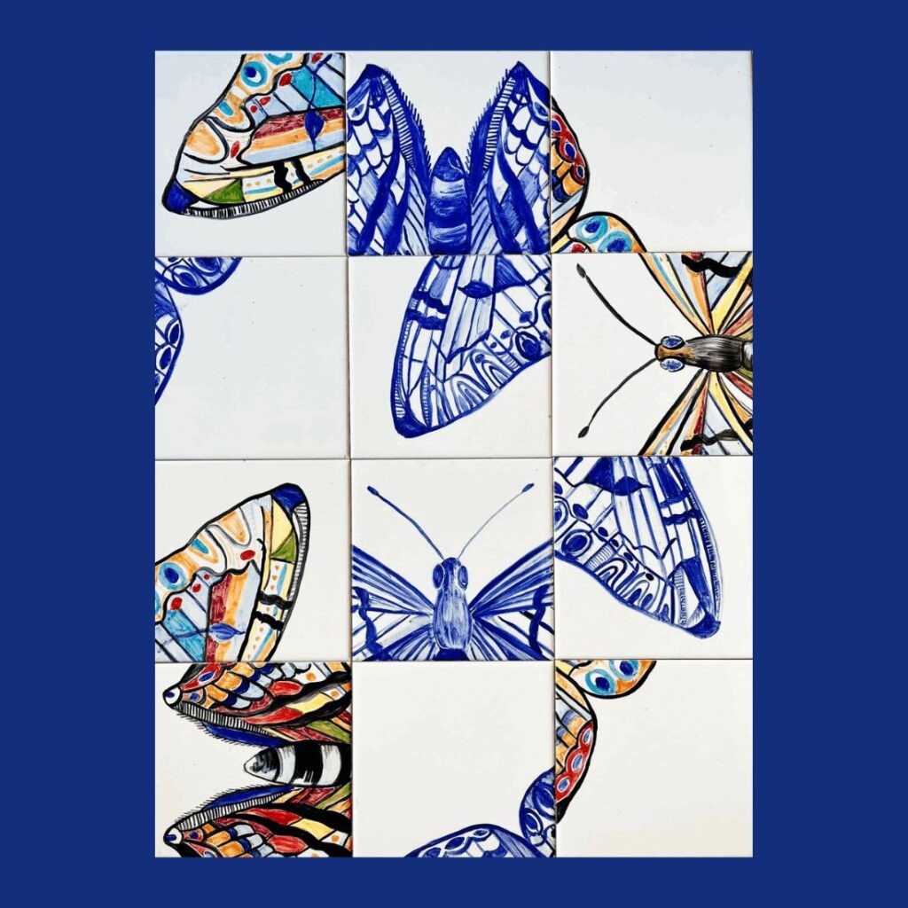 Podwójny obraz Imago ułożony abstrakcyjnie