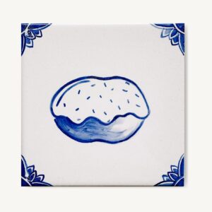 pączek namalowany na kafelku