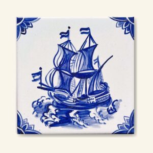 Fregata - ilustracja z kolekcji holenderskiej