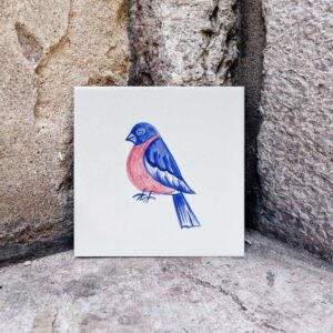 Gil namalowany ręcznie na kafelku ceramicznym