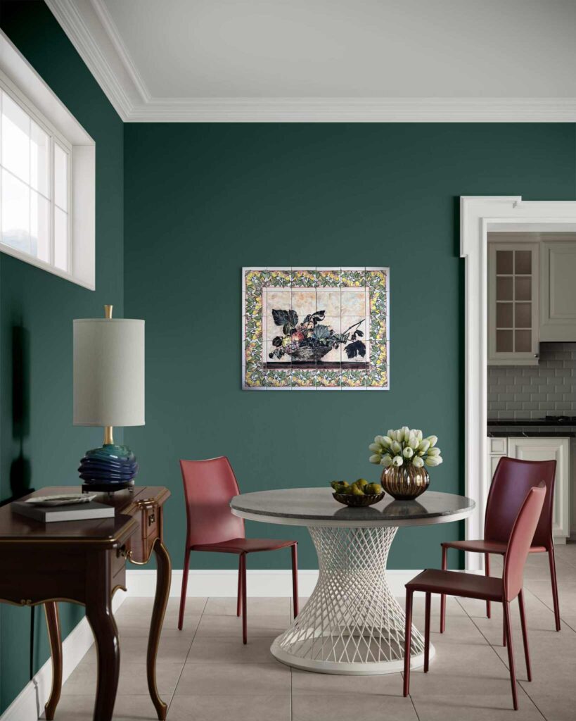 Kuchnia w stylu vintage i pasująca do niej jadalnia