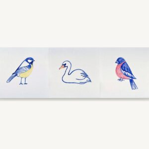 zestaw 3 kafelków z kolekcji ptaków Polski z linii Asas,